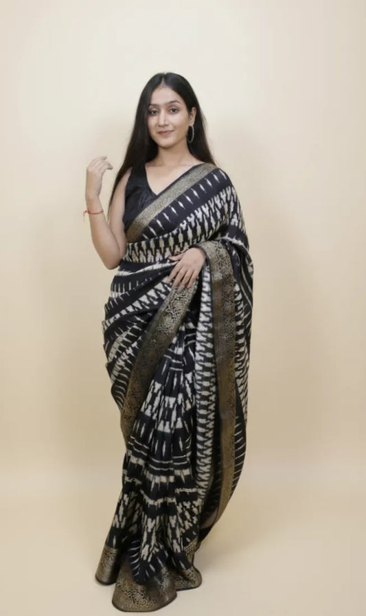black saree