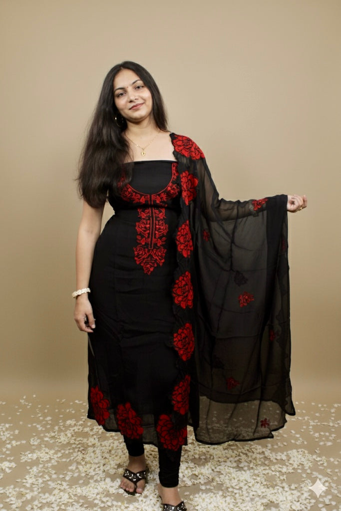 Anaya Floral Organza Kurta Set
