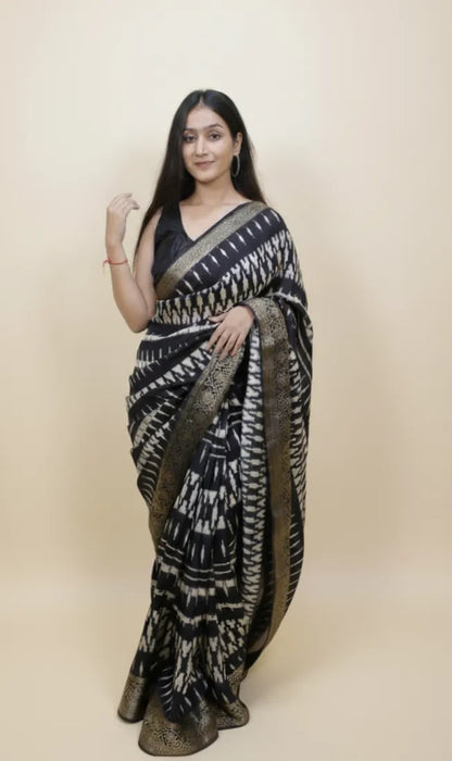 black saree