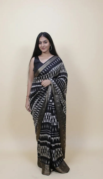 black saree