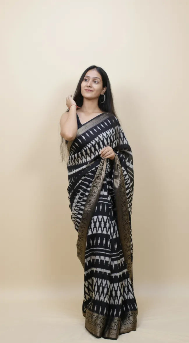 black saree