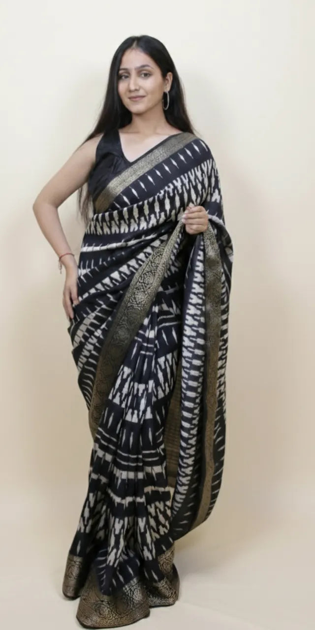 black saree